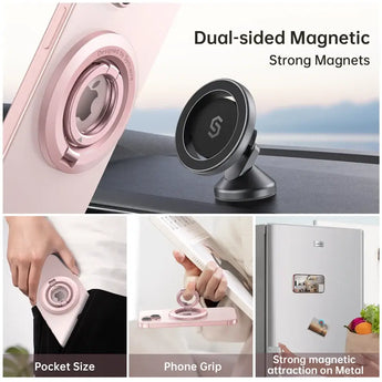 Magnetic-Ring-Phone-Holder-Double-sided-Magnet-Available-in-Black-Pink-White