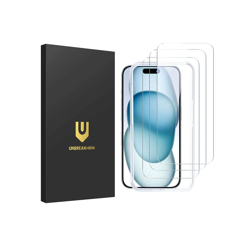 IPhone 15用粉砕防止強化ガラススクリーンプロテクター | 15 Pro | 15 Pro Max